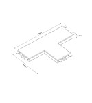 Akcesoria do szynoprzewodów magnetycznych - Light Prestige Łącznik natynkowy T Magnetic Slim czarny LP-656-MAG SLIM łącznik T SM BK - product 3