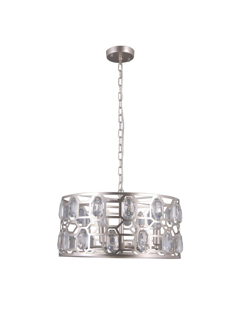 Żyrandole glamour - ITALUX MOMENTO Wisząca Srebrny 6xE14 PND-43400-6 - produkt kolory-swiatla.pl 1