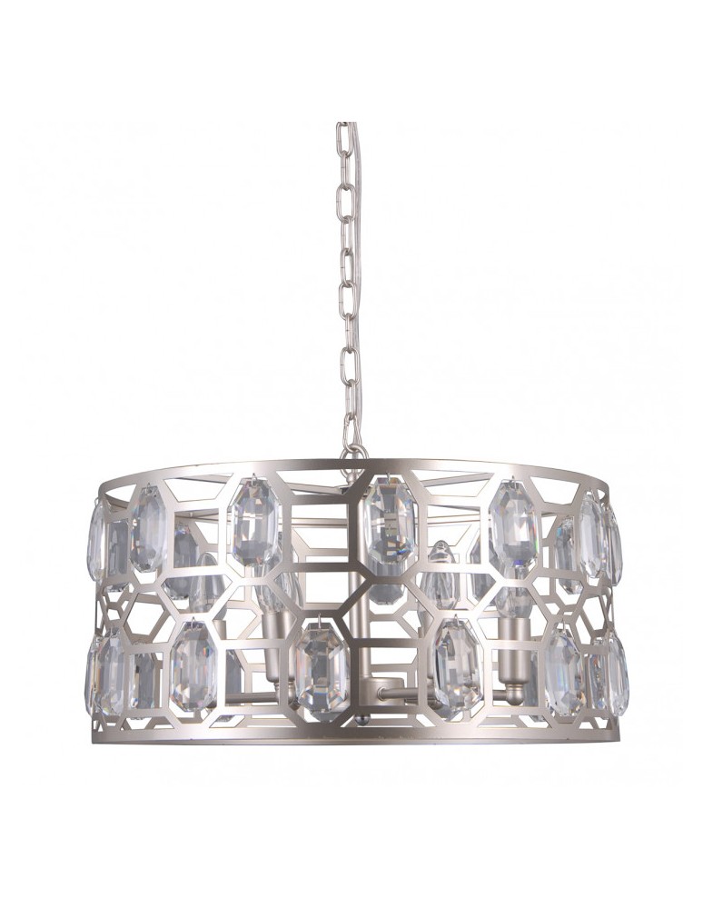 Żyrandole glamour - ITALUX MOMENTO Wisząca Srebrny 6xE14 PND-43400-6 - product kolory-swiatla.pl 2