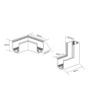 Light Prestige Łącznik podtynkowy L sufit-ściana Magnetic Slim biały LP-656-MAG SLIM L RS kąt WH Light Prestige Łącznik podtynkowy L sufit-ściana Magnetic Slim biały LP-656-MAG SLIM L RS kąt WH