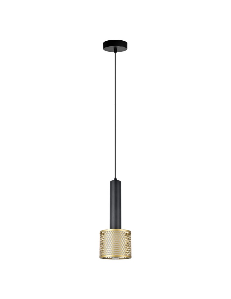 Light Prestige Lampa wisząca Amo złoto-czarna 1xE27 LP-0702/1P GD Light Prestige Lampa wisząca Amo złoto-czarna 1xE27 LP-0702/1P GD