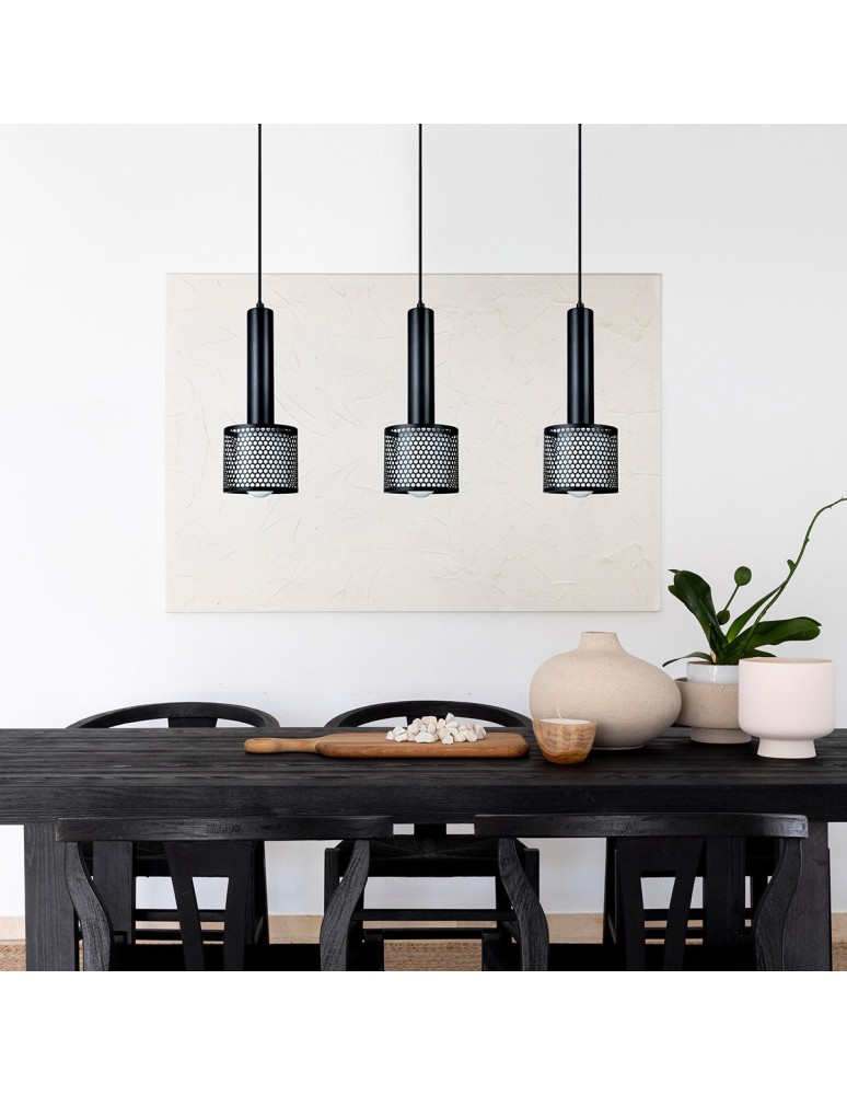 Light Prestige Lampa wisząca Amo czarna 3xE27 LP-0702/3L BK Light Prestige Lampa wisząca Amo czarna 3xE27 LP-0702/3L BK