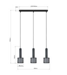 Light Prestige Lampa wisząca Amo czarna 3xE27 LP-0702/3L BK Light Prestige Lampa wisząca Amo czarna 3xE27 LP-0702/3L BK