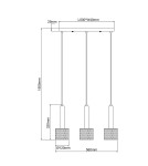 Light Prestige Lampa wisząca Amo czarna 3xE27 LP-0702/3L BK Light Prestige Lampa wisząca Amo czarna 3xE27 LP-0702/3L BK