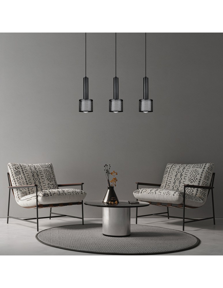 Light Prestige Lampa wisząca Amo czarno-złota 3xE27 LP-0702/3L GD Light Prestige Lampa wisząca Amo czarno-złota 3xE27 LP-0702/3L GD