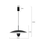 Light Prestige Lampa wisząca Ufo M czarna LED CCT LP-0408/1P M BK Light Prestige Lampa wisząca Ufo M czarna LED CCT LP-0408/1P M BK