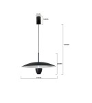 Lampy wiszące w stylu skandynawskim - Light Prestige Lampa wisząca Ufo S czarna LED CCT LP-0408/1P S BK - product 6