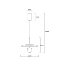 Lampy wiszące w stylu skandynawskim - Light Prestige Lampa wisząca Ufo S czarna LED CCT LP-0408/1P S BK - product 7