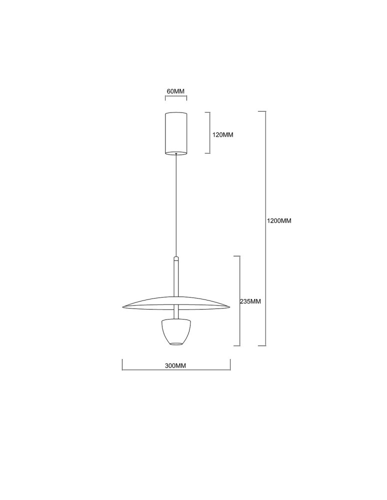 Light Prestige Lampa wisząca Ufo S czarna LED CCT LP-0408/1P S BK