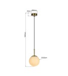 Light Prestige Lampa wisząca Dorado złota 1xE14 LP-002/1P Light Prestige Lampa wisząca Dorado złota 1xE14 LP-002/1P