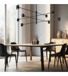Light Prestige Lampa wisząca Snow 8 czarna 8xGU10 LP-731/8P BK Light Prestige Lampa wisząca Snow 8 czarna 8xGU10 LP-731/8P BK