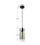 Light Prestige Pojedyncza lampa wisząca Nivio dymna 1xE27 LP-2811/1P AM Light Prestige Pojedyncza lampa wisząca Nivio dymna 1xE27 LP-2811/1P AM