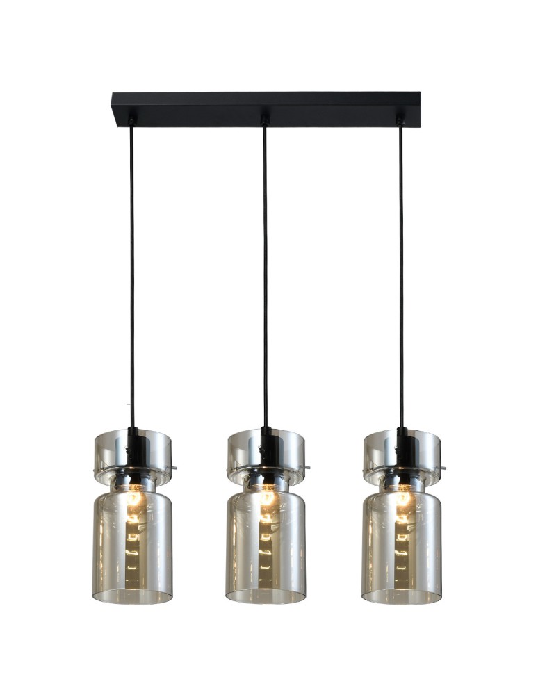 Light Prestige Potrójna lampa wisząca Nivio dymna 3xE27 LP-2811/3L AM Light Prestige Potrójna lampa wisząca Nivio dymna 3xE27 LP-2811/3L AM