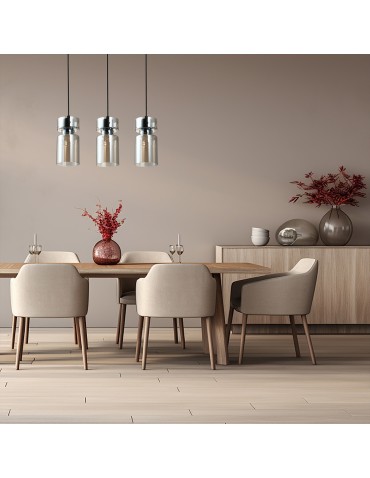 Light Prestige Potrójna lampa wisząca Nivio dymna 3xE27 LP-2811/3L AM - produkt 2