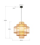 Lampy wiszące boho - Light Prestige Lampa wisząca Stela ratanowa 1xE27 LP-2026/1P - product 6