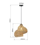 Light Prestige Ratanowa lampa wisząca Shella 40 cm jasne drewno 1xE27 LP-1806/1P 40cm Light Prestige Ratanowa lampa wisząca Shella 40 cm jasne drewno 1xE27 LP-1806/1P 40cm