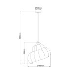 Light Prestige Ratanowa lampa wisząca Shella 40 cm jasne drewno 1xE27 LP-1806/1P 40cm Light Prestige Ratanowa lampa wisząca Shella 40 cm jasne drewno 1xE27 LP-1806/1P 40cm