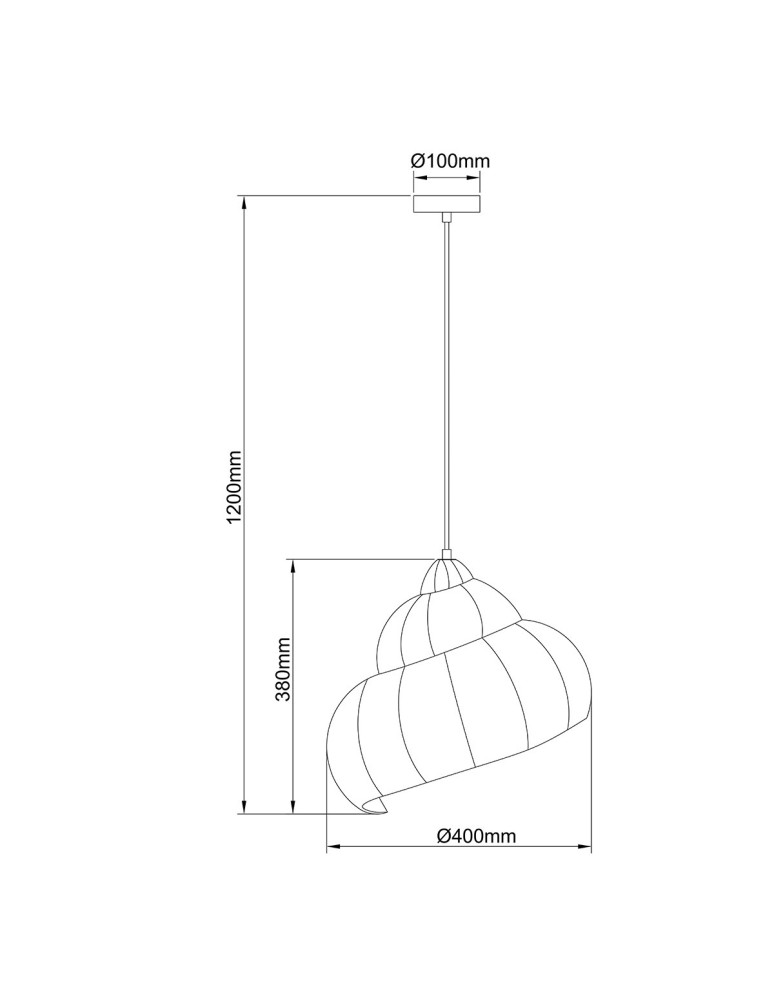 Light Prestige Ratanowa lampa wisząca Shella 40 cm jasne drewno 1xE27 LP-1806/1P 40cm Light Prestige Ratanowa lampa wisząca Shella 40 cm jasne drewno 1xE27 LP-1806/1P 40cm