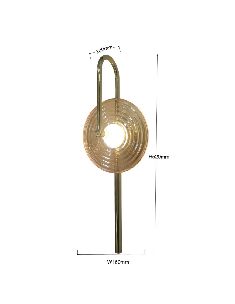 Light Prestige Kinkiet Plato bursztynowy LED CCT LP-0301/1W AM