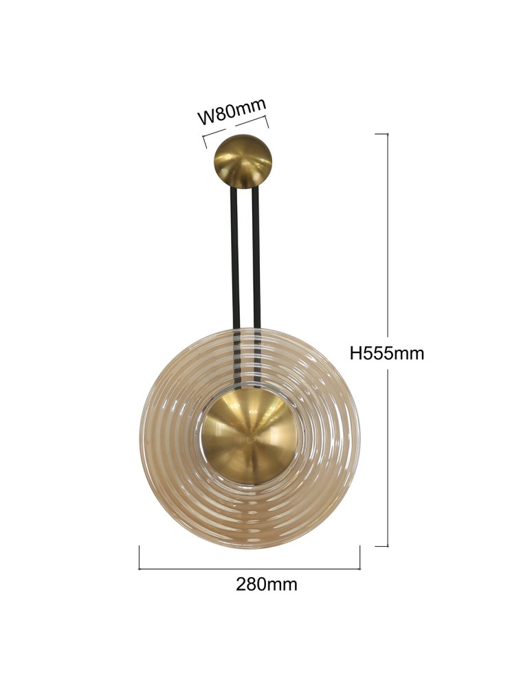 Light Prestige Kinkiet Bell bursztynowy LED CCT LP-1702/1W AM Light Prestige Kinkiet Bell bursztynowy LED CCT LP-1702/1W AM