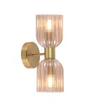 Light Prestige Podwójny kinkiet Piega bursztynowy 2xE14 LP-939/2W amber Light Prestige Podwójny kinkiet Piega bursztynowy 2xE14 LP-939/2W amber