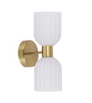 Kinkiety glamour - Light Prestige Podwójny kinkiet Piega biały 2xE14 LP-939/2W white - product 3