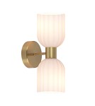 Kinkiety glamour - Light Prestige Podwójny kinkiet Piega biały 2xE14 LP-939/2W white - product 1