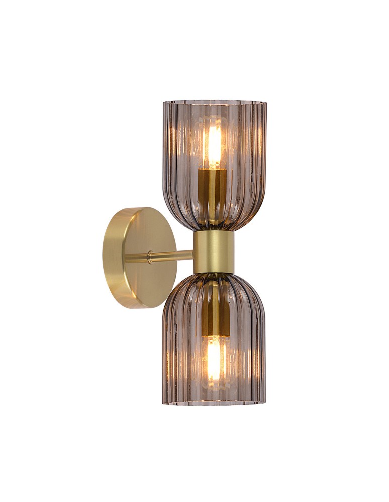 Light Prestige Podwójny kinkiet Piega dymny 2xE14 LP-939/2W smoked