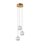 Light Prestige Lampa wisząca Brillant 3 złota LED CCT LP-3303/3P GD Light Prestige Lampa wisząca Brillant 3 złota LED CCT LP-3303/3P GD