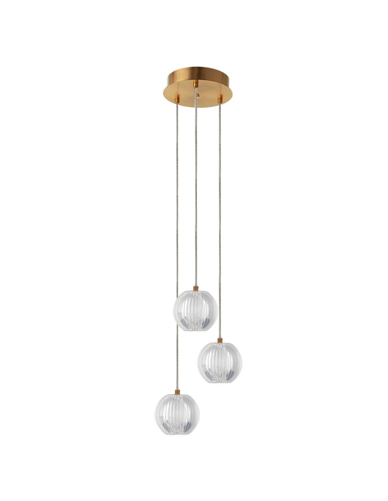 Light Prestige Lampa wisząca Brillant 3 złota LED CCT LP-3303/3P GD Light Prestige Lampa wisząca Brillant 3 złota LED CCT LP-3303/3P GD