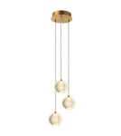 Light Prestige Lampa wisząca Brillant 3 złota LED CCT LP-3303/3P GD Light Prestige Lampa wisząca Brillant 3 złota LED CCT LP-3303/3P GD