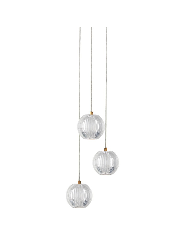 Light Prestige Lampa wisząca Brillant 3 złota LED CCT LP-3303/3P GD Light Prestige Lampa wisząca Brillant 3 złota LED CCT LP-3303/3P GD