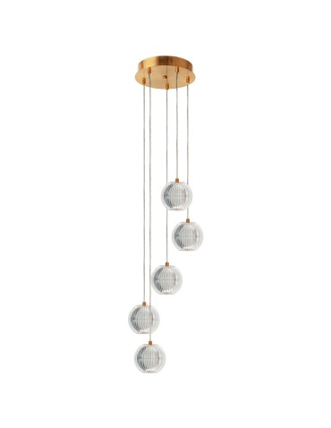 Light Prestige Lampa wisząca Brillant 5 złota LED CCT LP-3303/5P GD
