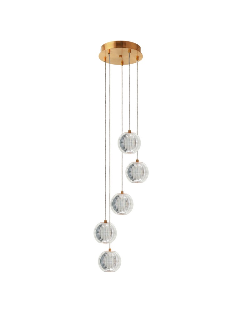 Light Prestige Lampa wisząca Brillant 5 złota LED CCT LP-3303/5P GD Light Prestige Lampa wisząca Brillant 5 złota LED CCT LP-3303/5P GD