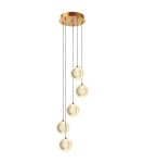 Light Prestige Lampa wisząca Brillant 5 złota LED CCT LP-3303/5P GD Light Prestige Lampa wisząca Brillant 5 złota LED CCT LP-3303/5P GD
