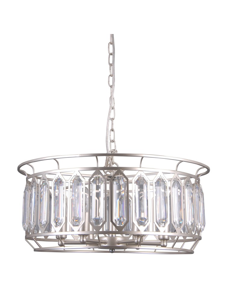 Żyrandole glamour - ITALUX PRISCILLA Wisząca Srebrny 6xE14 PND-43388-6B - product kolory-swiatla.pl 3