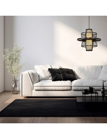 Light Prestige Rattanowa lampa wisząca Astra czarna 1xE27 LP-3110/1P BK - produkt 2