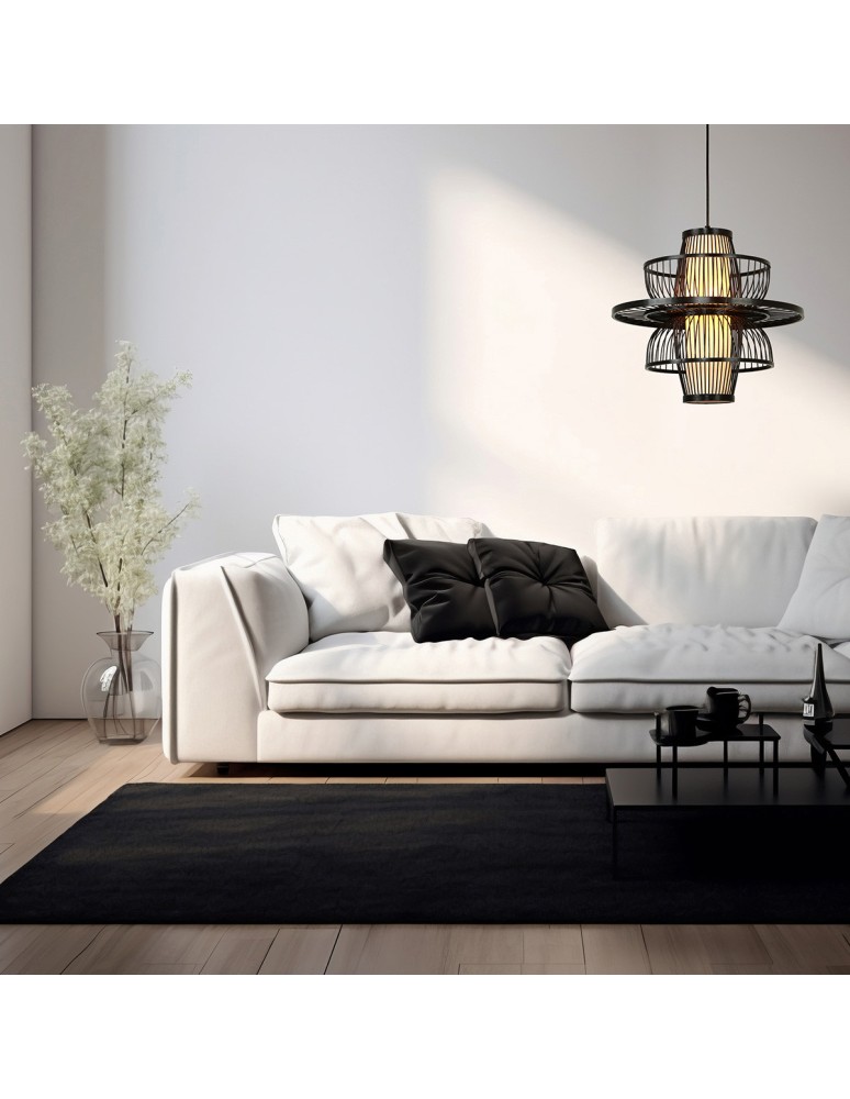 Light Prestige Rattanowa lampa wisząca Astra czarna 1xE27 LP-3110/1P BK Light Prestige Rattanowa lampa wisząca Astra czarna 1xE27 LP-3110/1P BK