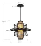 Light Prestige Rattanowa lampa wisząca Astra czarna 1xE27 LP-3110/1P BK Light Prestige Rattanowa lampa wisząca Astra czarna 1xE27 LP-3110/1P BK