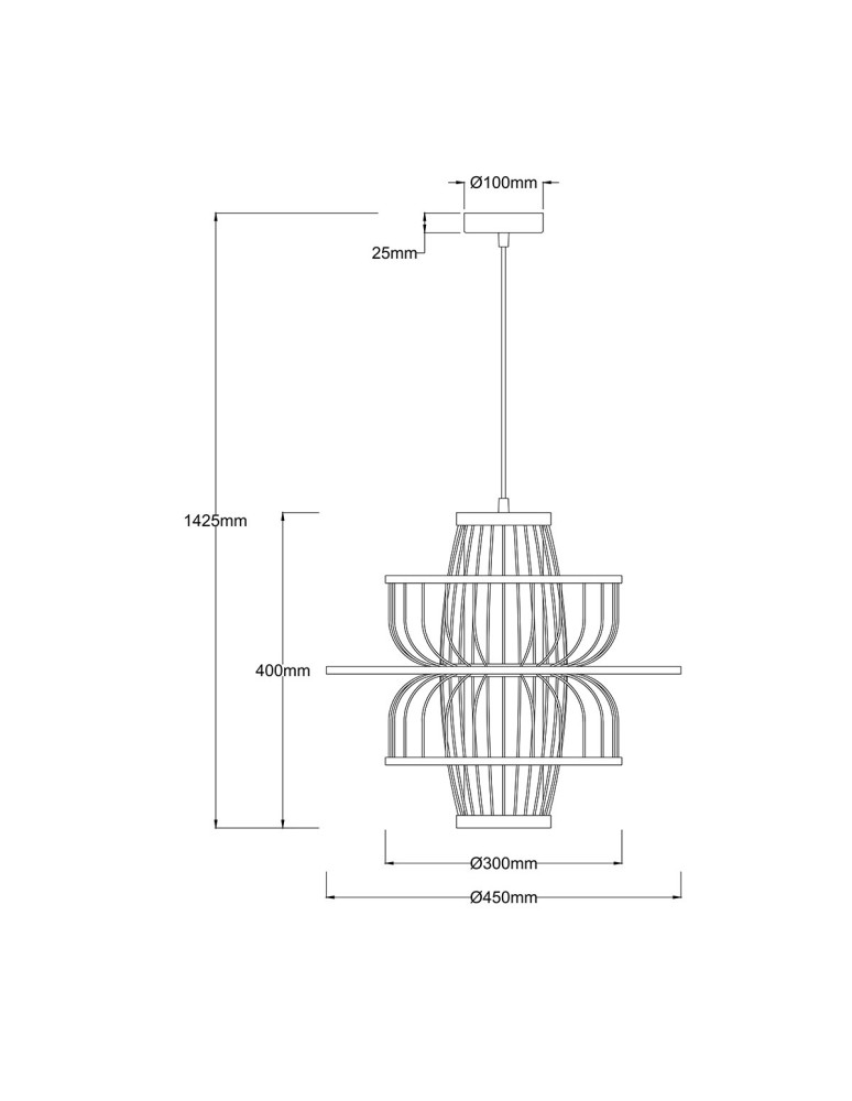 Light Prestige Rattanowa lampa wisząca Astra czarna 1xE27 LP-3110/1P BK Light Prestige Rattanowa lampa wisząca Astra czarna 1xE27 LP-3110/1P BK