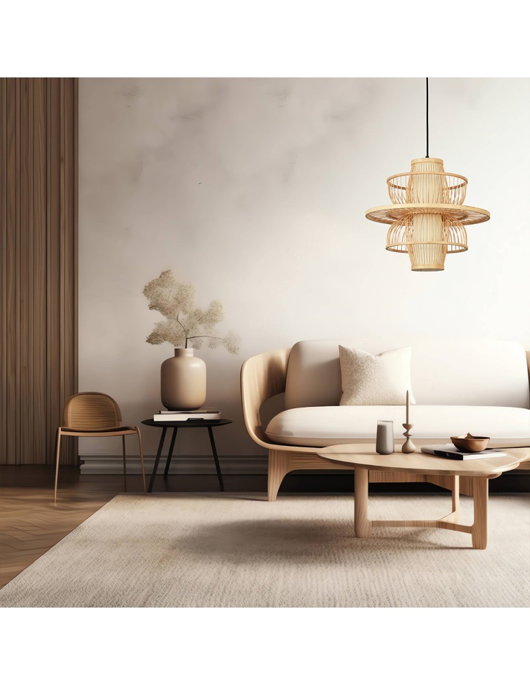 Light Prestige Rattanowa lampa wisząca Astra naturalna 1xE27 LP-3110/1P NT