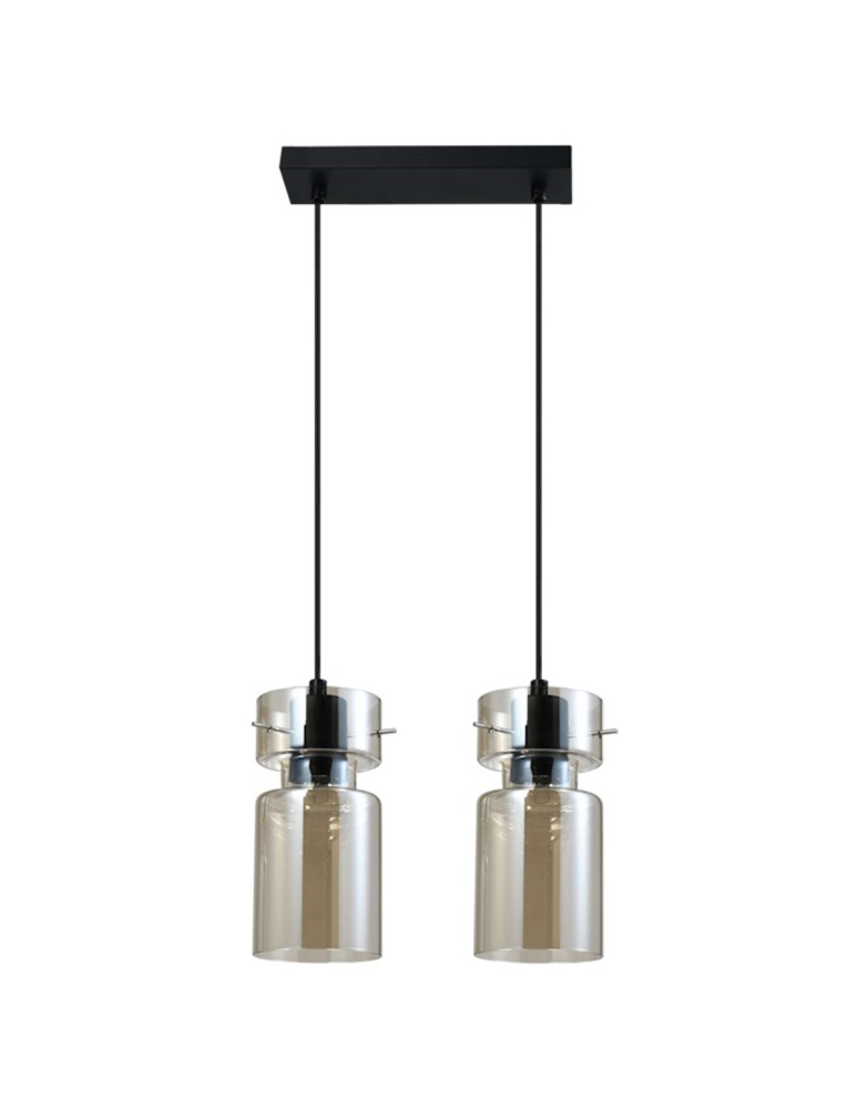 Light Prestige Podwójna lampa wisząca Nivio dymna 2xE27 LP-2811/2L AM