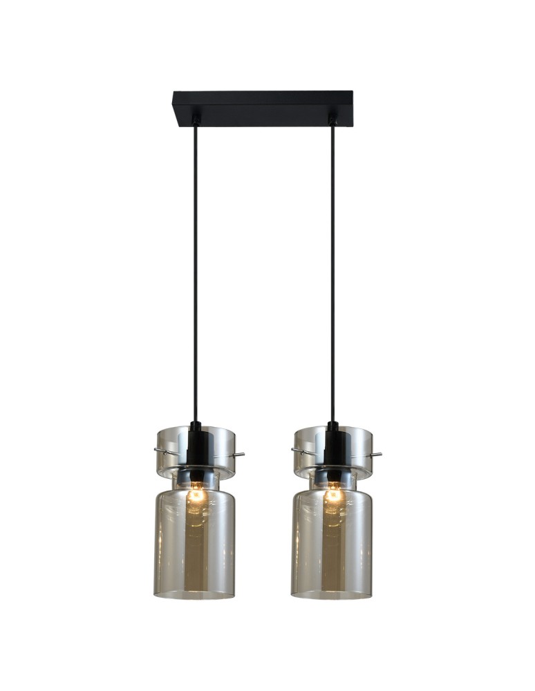 Light Prestige Podwójna lampa wisząca Nivio dymna 2xE27 LP-2811/2L AM