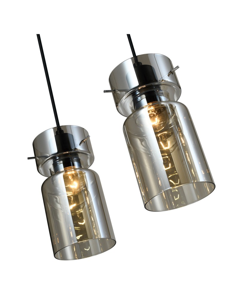 Light Prestige Podwójna lampa wisząca Nivio dymna 2xE27 LP-2811/2L AM