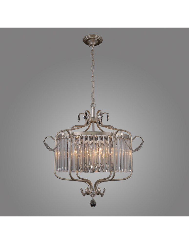 Żyrandole glamour - ITALUX RINALDO Wisząca Srebrny 6xE14 PND-33057-6-CH.S - product kolory-swiatla.pl 2