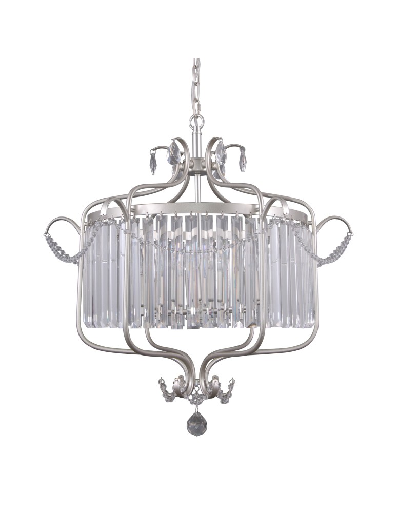 Żyrandole glamour - ITALUX RINALDO Wisząca Srebrny 6xE14 PND-33057-6-CH.S - product kolory-swiatla.pl 3