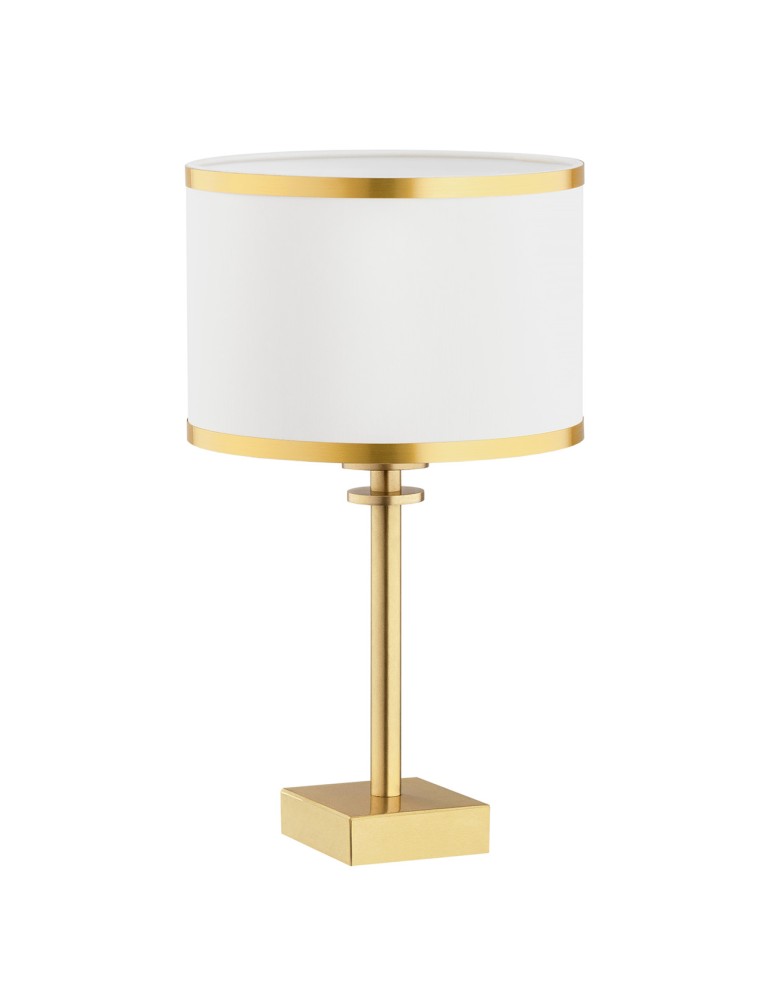 Argon ABBANO lampa stołowa 1 pł. 1x15W (max) śmietankowy ze złotym paskiem mosiądz szczotkowany 8029