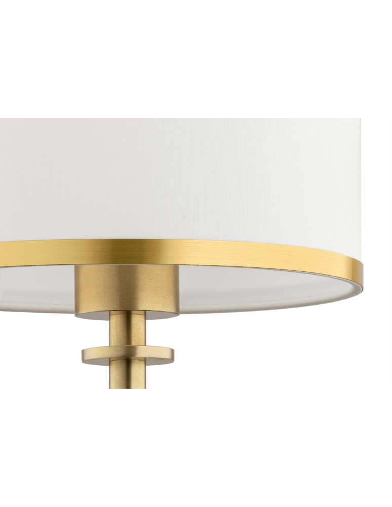 Argon ABBANO lampa stołowa 1 pł. 1x15W (max) śmietankowy ze złotym paskiem mosiądz szczotkowany 8029