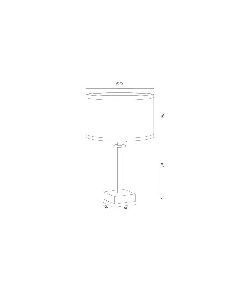 Argon ABBANO lampa stołowa 1 pł. 1x15W (max) śmietankowy ze złotym paskiem mosiądz szczotkowany 8029