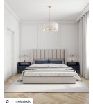 Lampy wiszące w stylu Hampton - Argon ABBANO żyrandol 5 pł. 5x7W (max) biały mosiądz szczotkowany 2132 - product 3